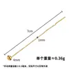 Color Oro Real 18K Conserva el Color Cadena Plana Forma O Hilo para Oreja Borla Cuentas Accesorios DIY Hecho a Mano Forma T Acero de Titanio Pendiente Joyería