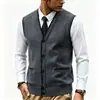 Suéter Colete Masculino Casual de Gola V Moda Outono Inverno Versátil Plus Veludo Tamanho Grande Suéter Colete Masculino