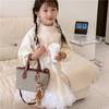 Mini bolsa tote espinha de peixe bolsa transversal celebridade da internet moda pai-filho bolsa pequena da menina da moda 2024 nova bolsa infantil