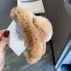 Pelo de Conejo Rex Real Tamaño Grande pequeño Pinza de Agarre Parte Trasera de la Cabeza Clip de Temperamento Horquilla Nuevo Lindo Sombrero de Felpa Agarre para el Cabello Accesorios para el Cabello