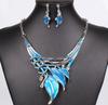 Conjunto de collar explosivo de AliExpress con hojas de aleación europeas y americanas que caen sobre aceite.