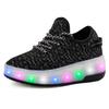 Sapatos de coco de verão sapatos de duas rodas heywalk sapatos de polia infantis sapatos com luz LED sapatos que emitem luz por vibração luz de círculo completo uma geração de cabelo