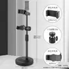 Soporte metálico para teléfono de fábrica, altura ajustable, rotación de 360 grados. Venta al por mayor de soportes giratorios para teléfono para transmisión en vivo