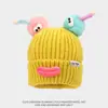 Bonito y Original Gorro de Punto para Otoño e Invierno, Adorable y Divertido para Niñas, Hace que la Cara Parezca Más Pequeña, Versátil Gorro de Lana con Boca de Salchicha, Suéter para Estudiantes