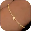 Pulsera de Iniciales de Moda Transfronteriza de Amazon Pulsera Pequeña de Cadena Ajustable Joyería Elegante de Moda Regalo para Mujeres
