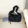 2026 Verão Estilo Coreano Bolinhas Plissado Renda Uma Alça Bolsa de Axila Grande Capacidade Bolsa de Mão para o Dia a Dia Bolsa de Bolinho Feminina Tendência