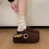 Venta Caliente Birkenstock Medias Zapatillas para Mujer Primavera y Otoño 2026 Nuevo Estilo Zapatillas de Exterior Semi-Cubiertas Zapatos Birkenstock de Suela Gruesa Estilo Francés