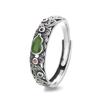 Nuevo anillo de apertura de calabaza de estilo chino para mujer, nuevo anillo de dedo elegante de alta gama con diseño de nicho ligero y de lujo de estilo chino.