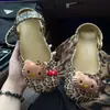 Tela Dulce y Fresca Mezclilla Gato Lazo Nuevo Estilo de Nicho Charms para Zuecos Hebilla Decorativa Desmontable Accesorios