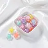 Contas Acrílicas Foscas Coração Preenchido Coração Borboleta Urso Rosa Flor Contas DIY Material para Pulseira Corrente de Celular