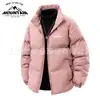Jaqueta de Algodão Quente Casual Lisa e Estampada Outono/Inverno Transfronteiriça da Amazon para Homens, Jaqueta Puffer Confortável com Gola Alta Tendência