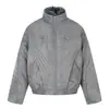 Yidao Vintage 2026 Invierno Nuevo Estilo Americano Parche Curvado Silueta Cleanfit Corto Cálido Abrigo de Algodón