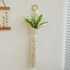Mini Bolsa de Red Tejida a Mano Tapiz Decoración de Almacenamiento en Pared Colgante de Pared Soporte para Flores Decoración de Pared de Sala de Estar de Casa de Huéspedes Estilo Ins