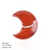 Ornamento de Lua de Cristal Natural de 30mm Decoração Criativa para Mesa de Casa Ornamento Crescente Sem Furo de Jade Ágata