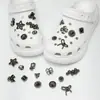 Adecuado para accesorios de Crocs hebillas de zapatos estilo francés flores para zapatos perlas metal accesorios DIY de alta calidad decoración desmontable diamantes