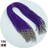 2.0/1.5mm Fabricantes coreanos de cordón de cera al por mayor collar de joyería de cordón de cera coreano negro con colgante de cuerda con cadena