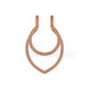 Clip nasal simple europeo y americano de acero inoxidable asta amor uña nasal no perforada anillo nasal africano fabricantes de joyería para piercing corporal