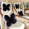 Soporte Cruzado para Cabeza y Cintura de Coche con Lazo Creativo, Nuevo Producto Transfronterizo, Cojín de Asiento de Coche, Almohada para el Cuello, Cojín de Felpa para Soporte Lumbar de Coche