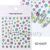 Pegatinas de Arte para Uñas Nuevas Transfronterizas 5D en Relieve Estéreo Estampado en Caliente Línea Francesa Flor Enrollada Encaje Flor Flor de Uña Pegatinas