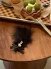 Horquilla de plumas con lazo de temperamento de súper hada para mujer, clip de pico de pato de alto sentido, accesorios para el cabello, tocado, horquilla, novedad de 2023