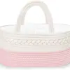 Cesta de Pañales para Bebé Transfronteriza de Calidad Xinyide Bolso para Mamá Tejido con Hilo de Algodón Bolsa de Pañales de Cuerda de Algodón Cesta de Almacenamiento de Cuerda de Algodón