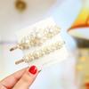 Accesorios para el cabello de celebridades de Internet de estilo coreano, clip BB, una palabra, conjunto de horquillas coreanas para adultos, horquilla con lazo de perla, clip de flequillo de gran venta