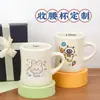 Marcação de Cintura Estreita Caneca de Café Simples de Cerâmica Estilo Ins Coreano Creme Bege Criativa Copo de Água