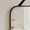 Espelho de corpo inteiro com corda para pendurar, montável na parede, autoadesivo, adequado para uso doméstico, quartos e apartamentos alugados, ideal para se vestir