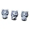 Cuentas Separadoras Dragón del Zodiaco de Plata Pura 999 3D Cuentas Dragón de las Cinco Bendiciones Joyería para el Año del Dragón Accesorios Cuerda Trenzada con Cuentas DIY