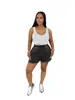 Tw735 Fornecimento Transfronteiriço Europeu e Americano Shorts de Algodão Lavado Espessos Verão Casual Colorido Confortável Cintura Elástica Amazon