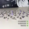 Colección de Pendientes de Hueso del Oído Morado de Ensueño Pendientes de Zirconia Pendientes Planos Espirales de Titanio Médico para el Hélice Pendientes de Hueso del Oído Morados