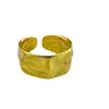 Anillo Abierto de Lujo Ligero para Mujer, Estilo Étnico Retro de Moda, Cobre Chapado en Oro, Anillo Ajustable Personalizado Joyería al por Mayor