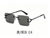 Gafas de Sol Metalizadas que Cambian de Color Estilo Cuadrado Sin Marco Clásico con un Toque de Alta Gama Europeo y Americano Gafas Retro para Mujer