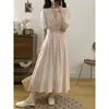 Chegada Nova Verão 2026 Roupa Feminina Plus Size 100kg Suave e Emagrecedora Decote V Elegante Cintura Marcada Vestido de Corte A Linha Manga Curta