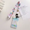Cartão de peito de estudante de biologia de canto, cordão longo, cartão de refeição, cartão de acesso Yangchengtong, capa para cartão de ônibus, capa de cartão anti-perda, pendurador para mochila