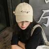 Gorra Mismo Estilo que Yi Yang Qianxi para Hombre Primavera y Otoño Gorra de Béisbol con Letras Versátil Retro Gorra Suave para Cara Pequeña de Mujer