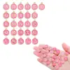 12 colores redondo doble cara aceite 26 letras inglesas aleación colgante DIY accesorios para joyería W85