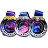Medalla de Cristal Pequeña Listado Juegos Baloncesto Fútbol Partido Souvenir Medalla Premios Suministros Cuerda Arcoíris Listado