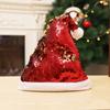 Decoraciones navideñas pieza abatible de doble cara Navidad gorro de lentejuelas de color selección de lentejuelas sombrero navideño de asta para adulto