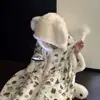 Pijama Quente de Inverno 2025 para Mulheres Espesso em Fleece de Coral com Capuz Longo Roupa de Dormir Fofa