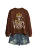 Amazon eBay site independente casual da moda personalizada feminina esqueleto girassol folha de bordo moletom comércio exterior transfronteiriço