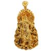 Colgante de Guan Gong chapado en oro y latón con moneda europea, joyería de cobre puro, colgante de Guan Gong, collar de marca para hombre, joyería dominante