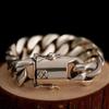 Dominante Pulsera Cubana Gruesa para Hombre Moderna Personalidad Punk Europea y Americana Hip-Hop Ancha Plata