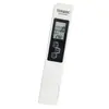 Analizador de calidad del agua TDS tres en uno blanco termómetro de conductividad detector EC de calidad del agua pluma estuche de cuero de entrega