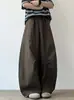 Pantalones retro japoneses plisados holgados de pierna ancha para hombre y mujer, otoño finos frescos oversize casual de pierna recta