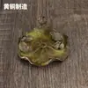 Hoja de Loto de Latón Estanque de Lotos Piscis Pez Dorado Pequeño Arte de Cobre Pequeños Adornos Inserto Fragante Retro Sólido Retro Fábrica de Metal Lote