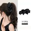 Pinza de plátano con lazo negro para coleta alta de mujer, accesorio antideslizante, nuevo modelo 2026, sensación de alta gama, tamaño grande para cabello grueso