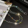 Alça de Celular Transversal de Cristal da Moda com Tira, Longa Alça de Celular Artesanal com Contas, Corrente para Bolsa