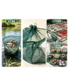 Bolsa de red de pesca portátil Yufada, engrosada y resistente al desgaste, con cordón, bolsa de red de malla fina transpirable