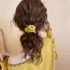 Laço de Cabelo de Feltro com Bolas e Abóbora para Mulheres, Elástico de Cabelo Fofo para Coque, Acessório de Cabelo Moderno e de Alta Qualidade